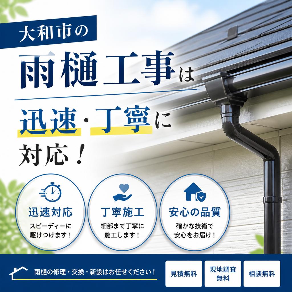 大和市の雨樋工事は 地葉板金製作所へ！