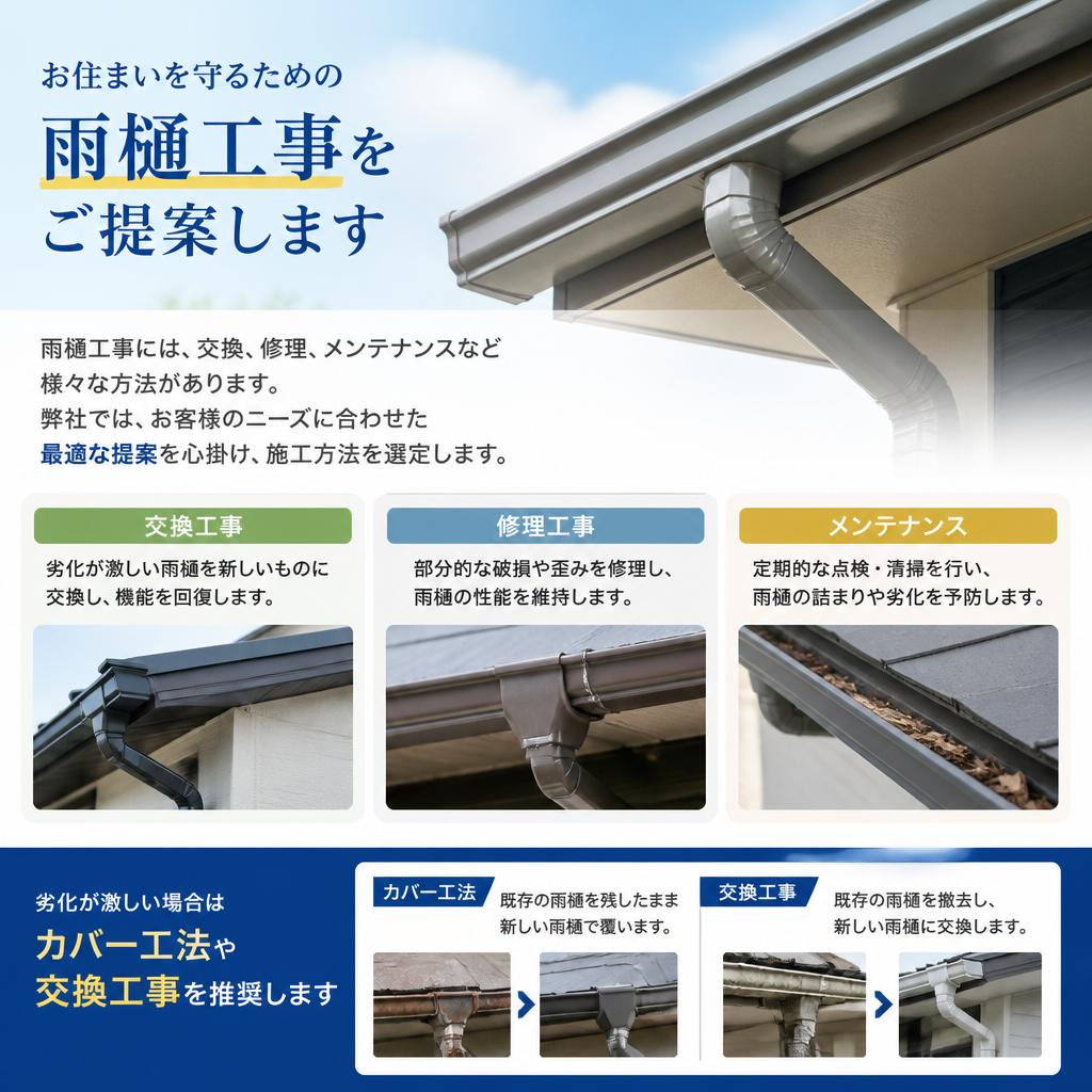 雨樋工事の施工方法
