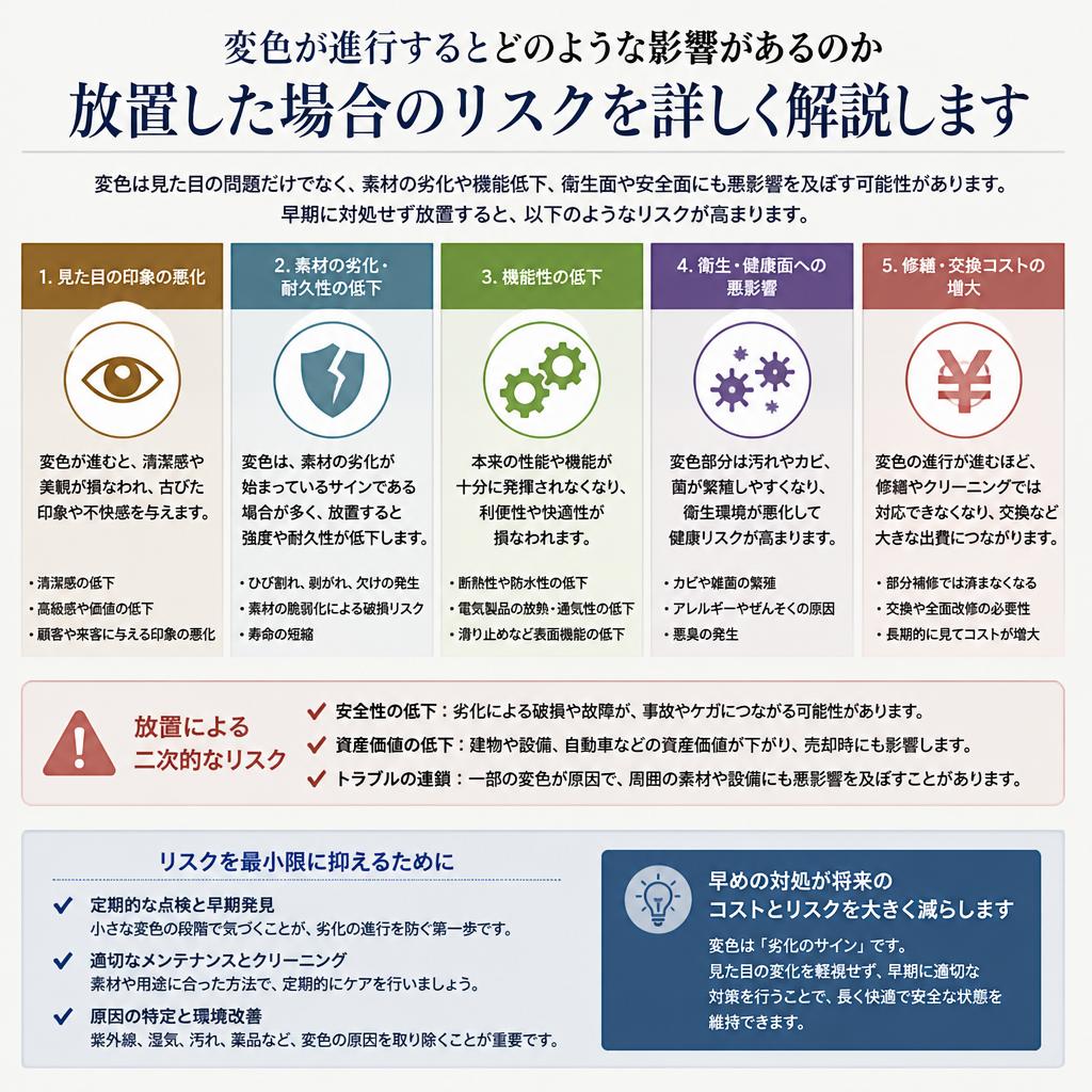 変色した屋根の影響とリスク