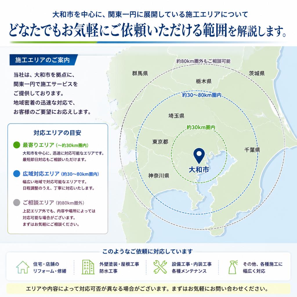 大和市近郊の施工エリア