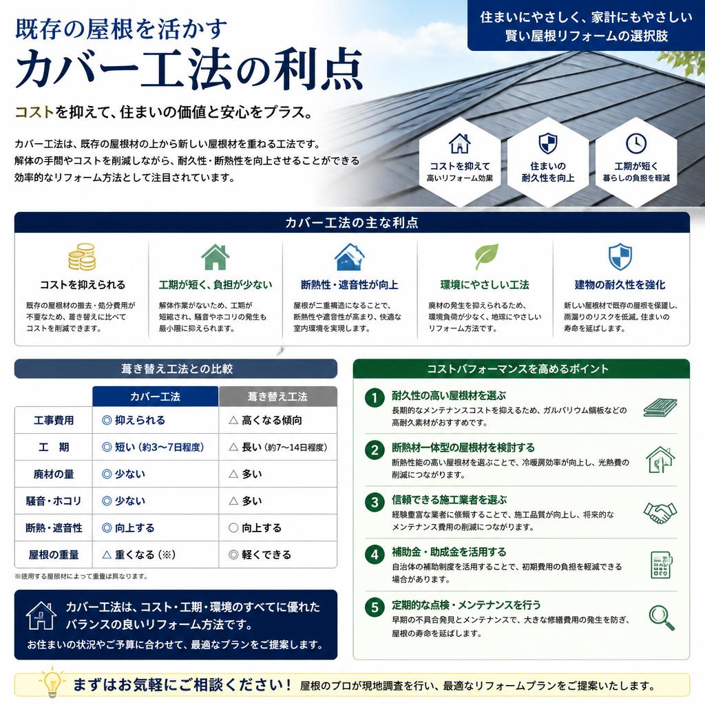 カバー工法のメリット