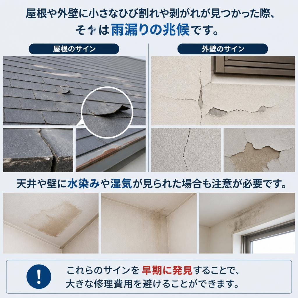 雨漏りの初期サインを見逃さない