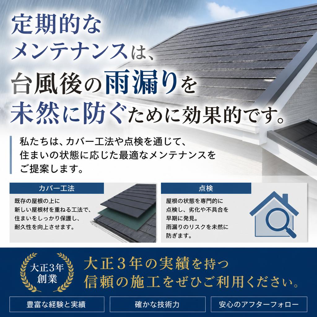 確実なメンテナンスで安心を