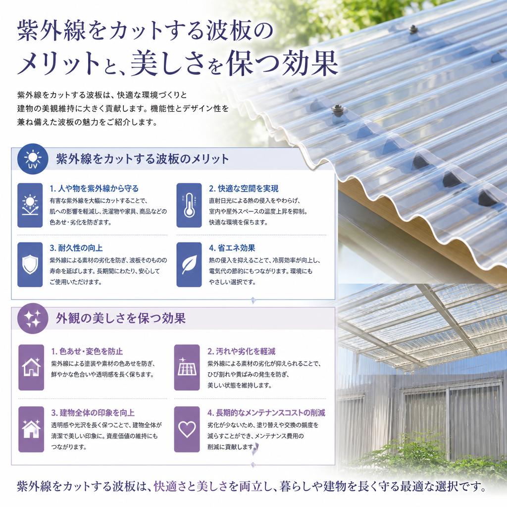 2. UVカット波板の特長