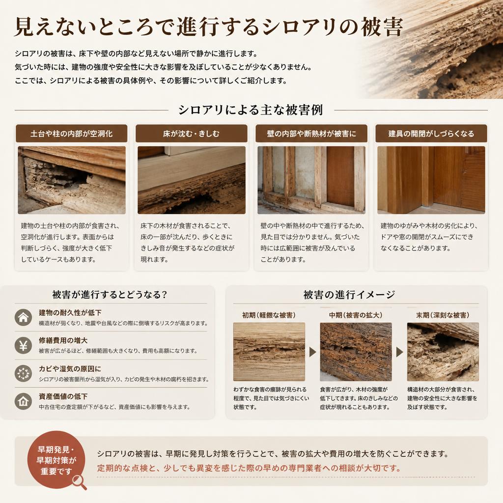 シロアリの被害とは？