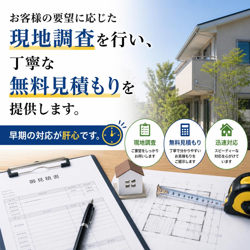 現地調査と無料見積もり
